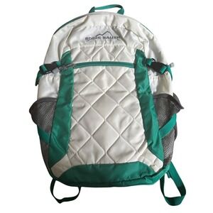 Eddie Bauer Adventure Backpack  Daypack White Green Gray Mesh Black NWOT